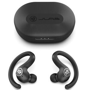 JLab Air Sport True Wireless Black Earbud Headphones Charging Case